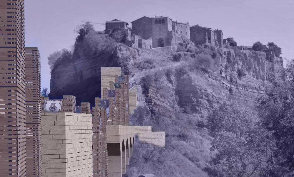 cività di bagnoregio paesaggio rupe percorso architecture